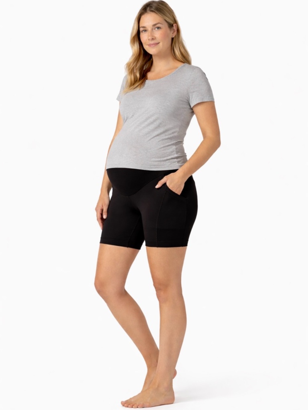 Blanqi Women's Maternity / Postpartum Belly Support Shorts Black Size Medium💛